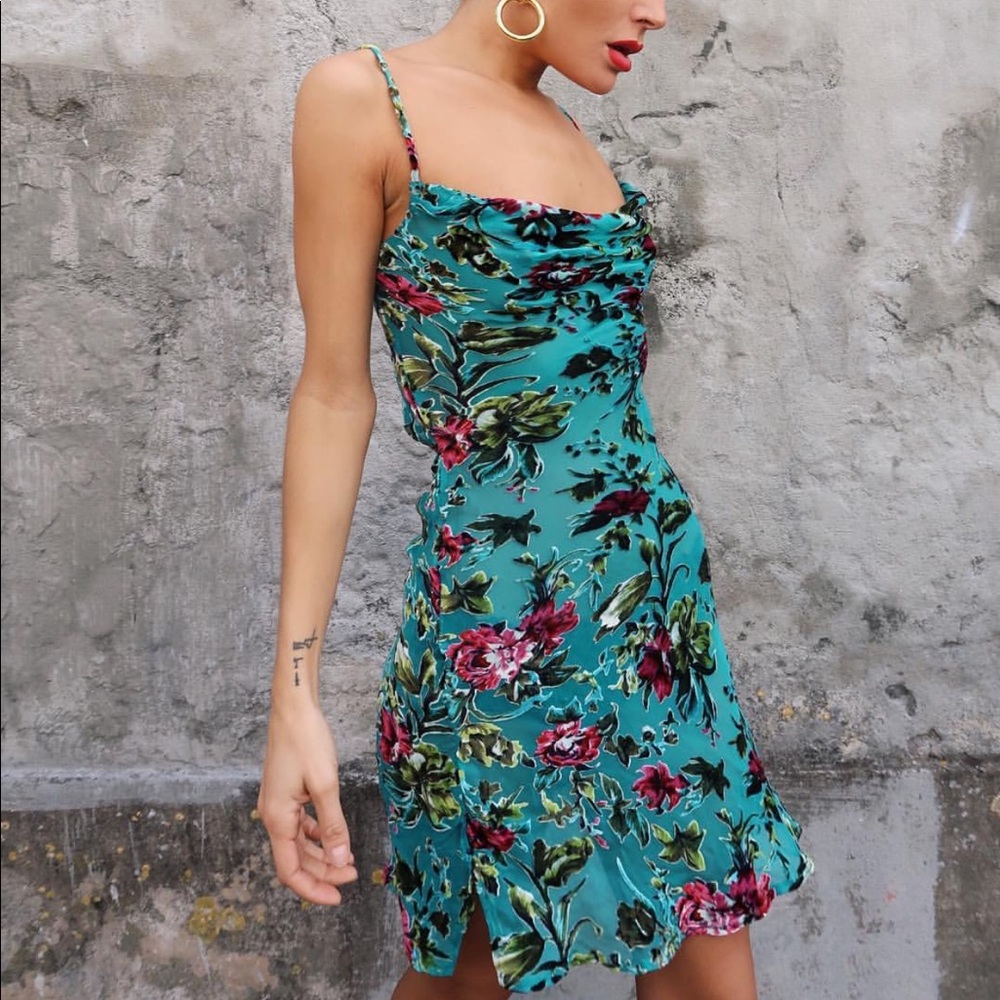 Rat + Boa Velvet Dress